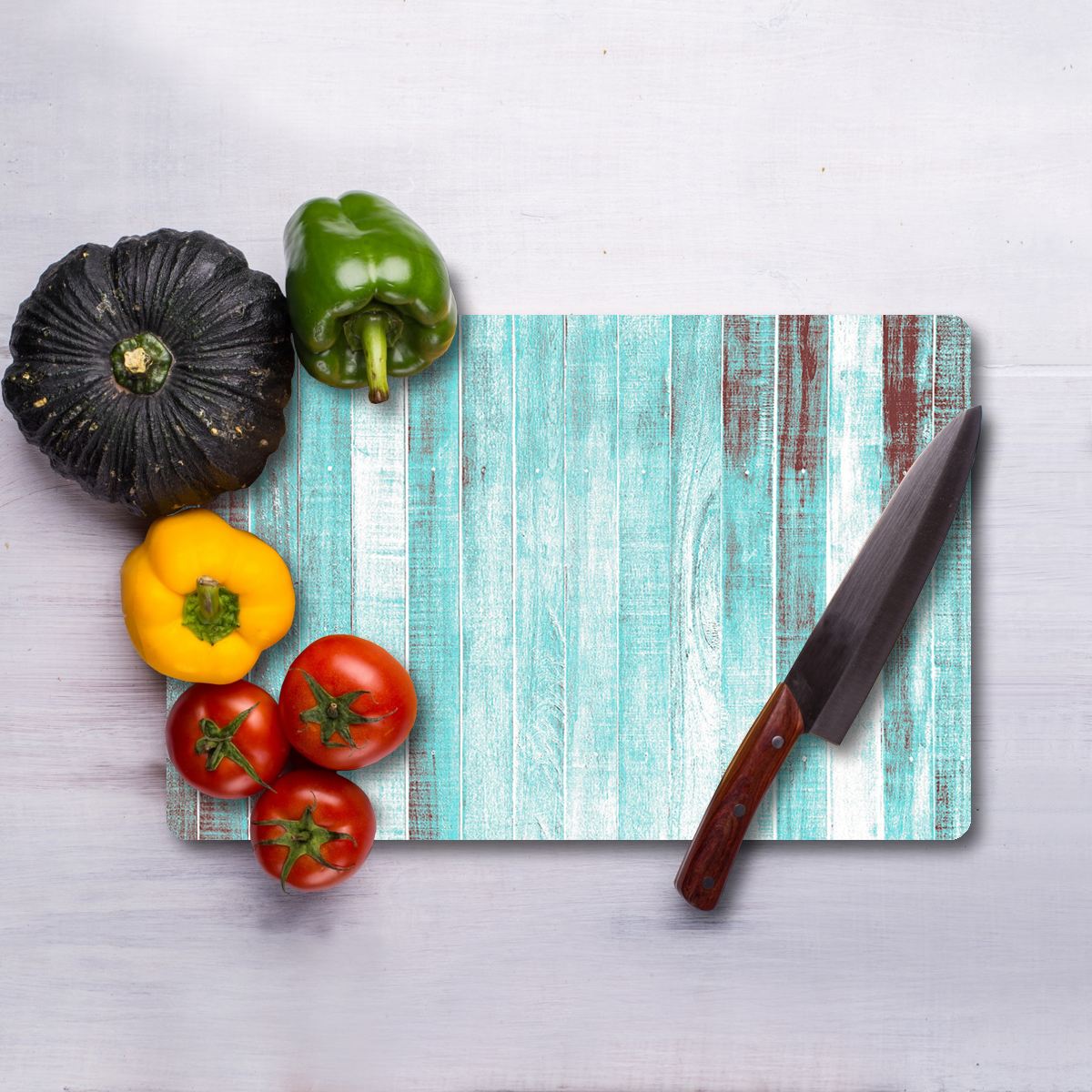 Tábua de Corte – 30 x 40 cm – Multicolorido – Vidro Temperado