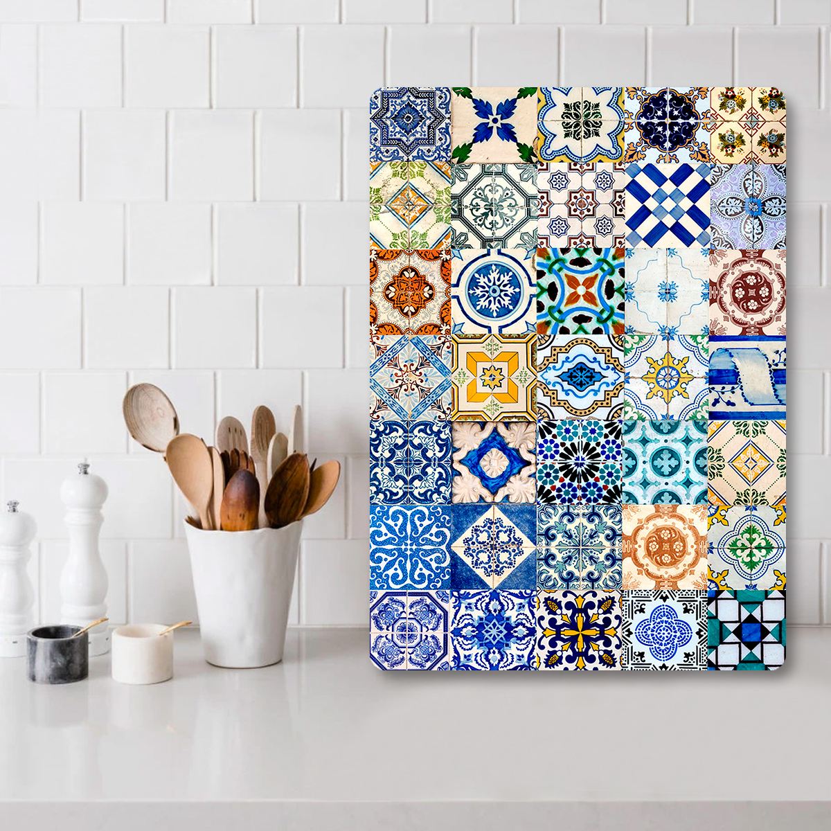 Tábua de Corte – 20 x 30 cm – Multicolorido – Vidro Temperado