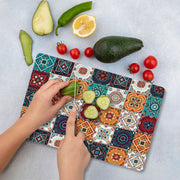 Tábua de Corte – 30 x 40 cm – Multicolorido – Vidro Temperado