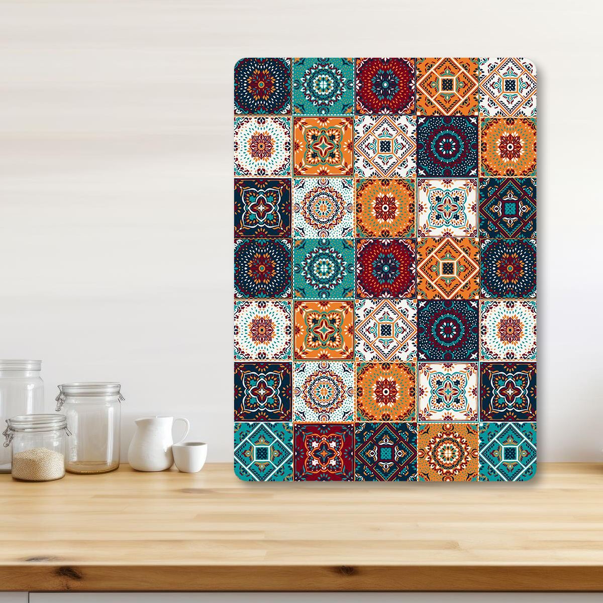 Tábua de Corte – 30 x 40 cm – Multicolorido – Vidro Temperado