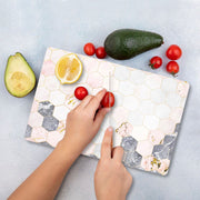 Tábua de corte – 30 x 40 cm – Multicolorido – Vidro temperado