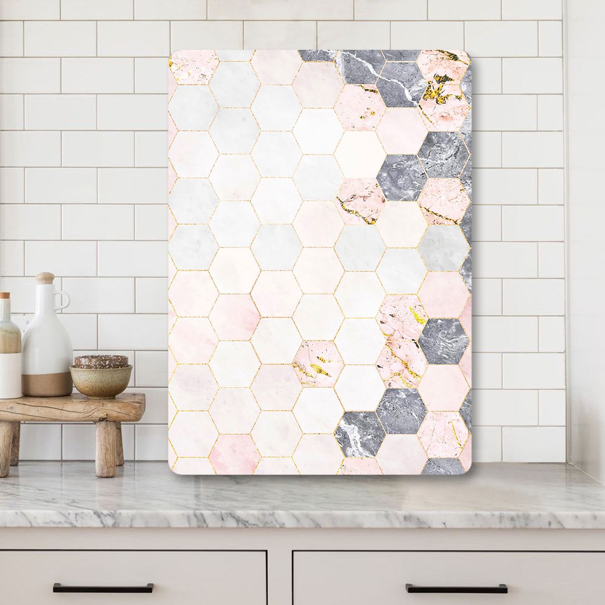 Tábua de corte – 30 x 40 cm – Multicolorido – Vidro temperado