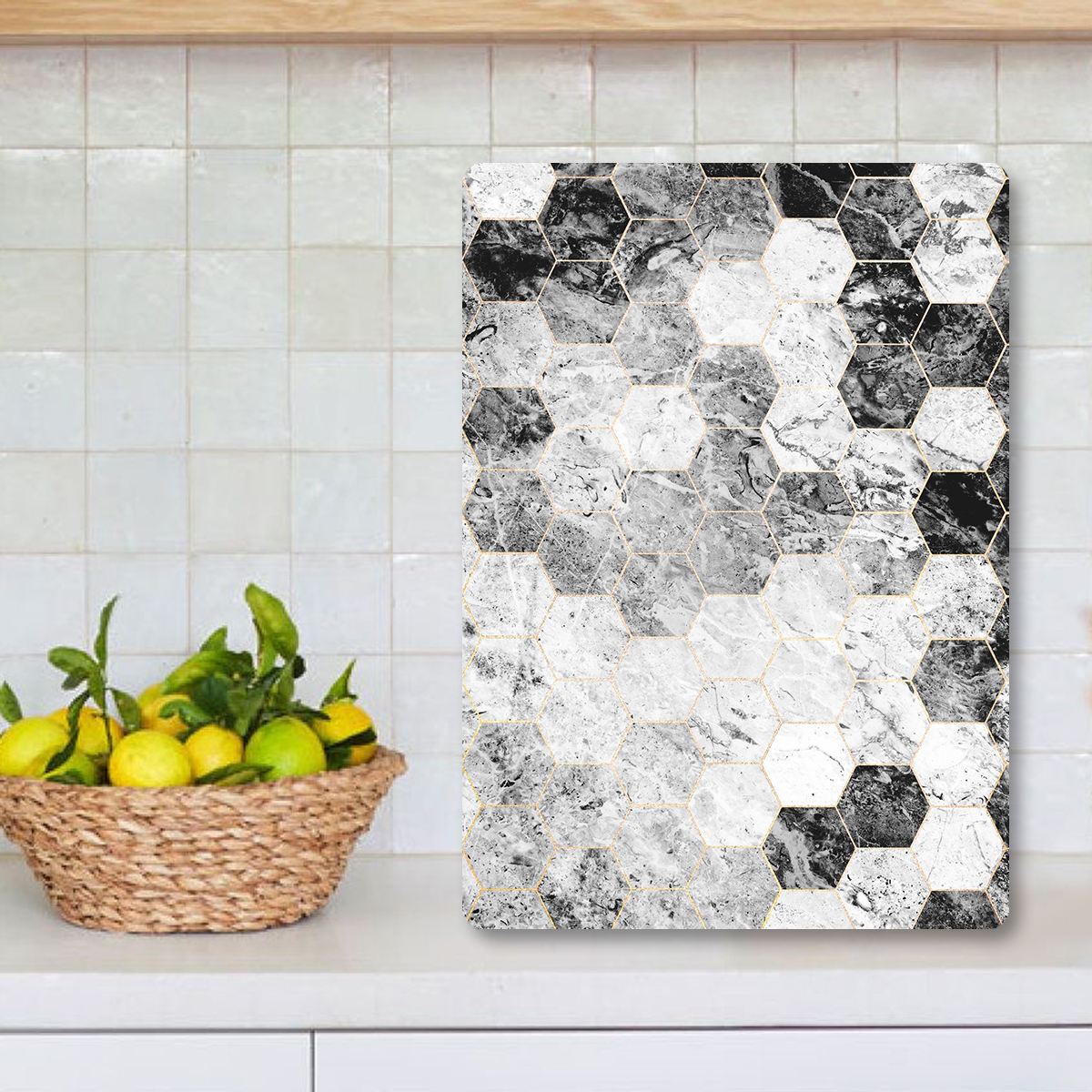 Tábua de Corte – 20 x 30 cm – Multicolorido – Vidro Temperado