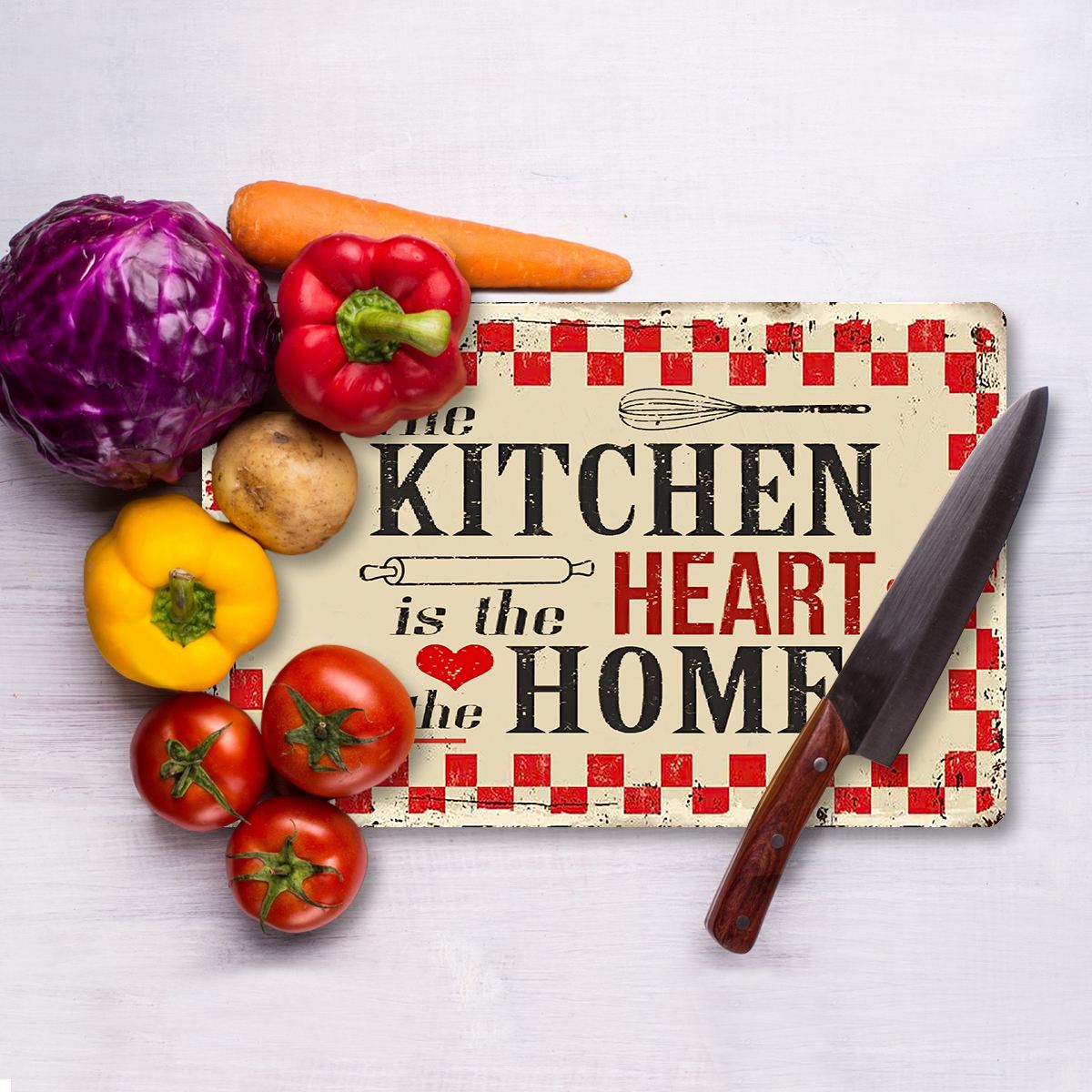 Tábua de corte – 20 x 30 cm – Multicolorido – Vidro temperado