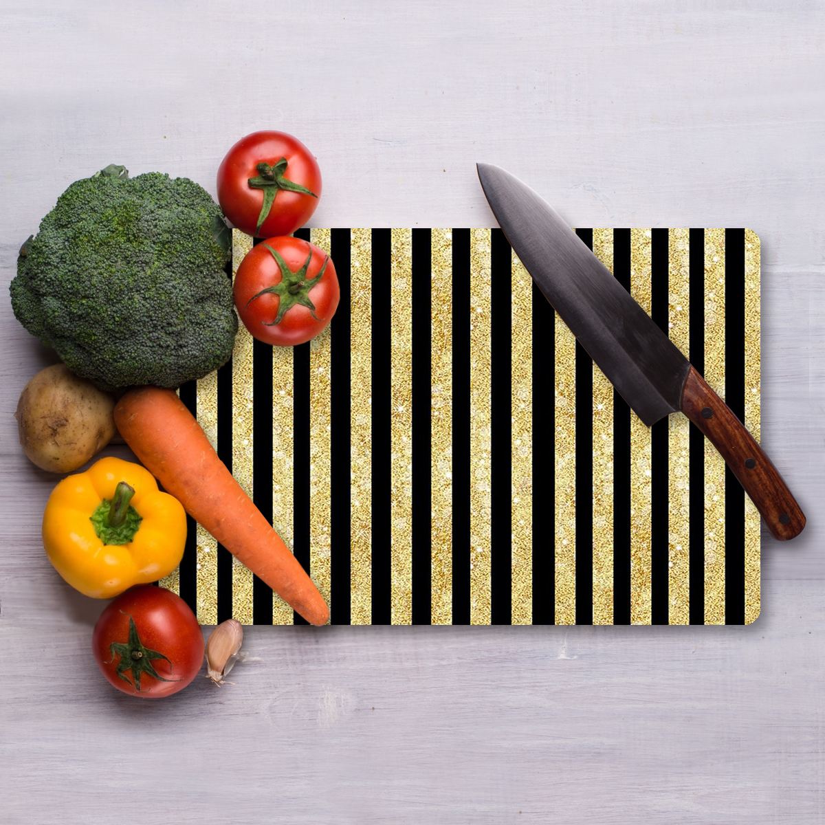 Tábua de corte – 30 x 40 cm – Multicolorido – vidro temperado