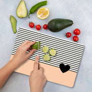 Tábua de Corte – 20 x 30 cm – Multicolorido – Vidro Temperado