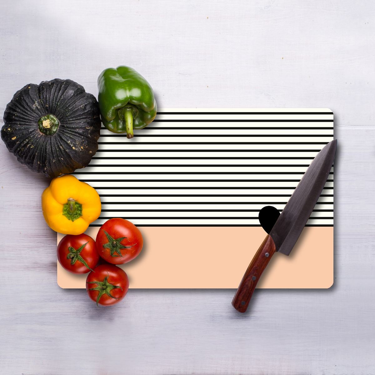 Tábua de Corte – 30 x 40 cm – Multicolorido – Vidro Temperado