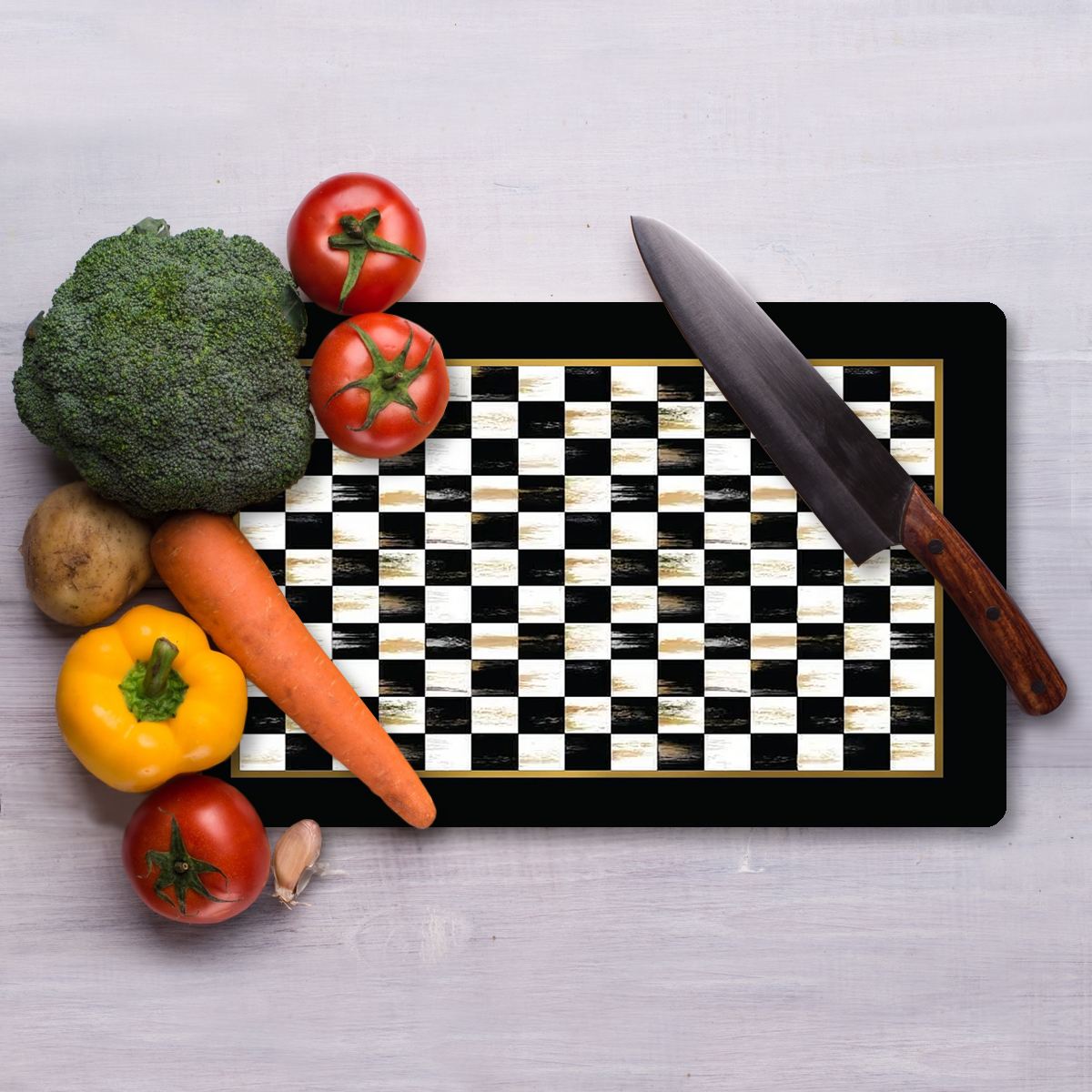 Tábua de corte – 30 x 40 cm – Multicolorido – Vidro temperado