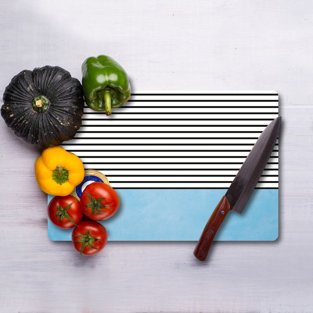 Tábua de Corte – 20 x 30 cm – Multicolorido – Vidro Temperado