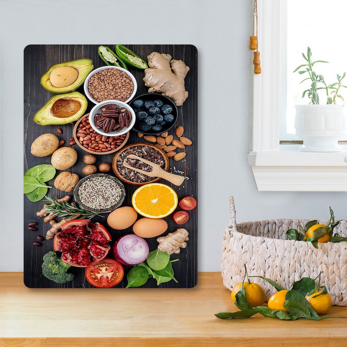 Tábua de corte – 20 x 30 cm – Multicolorido – vidro temperado