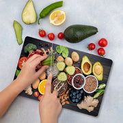 Tábua de corte – 30 x 40 cm – Multicolorido – vidro temperado