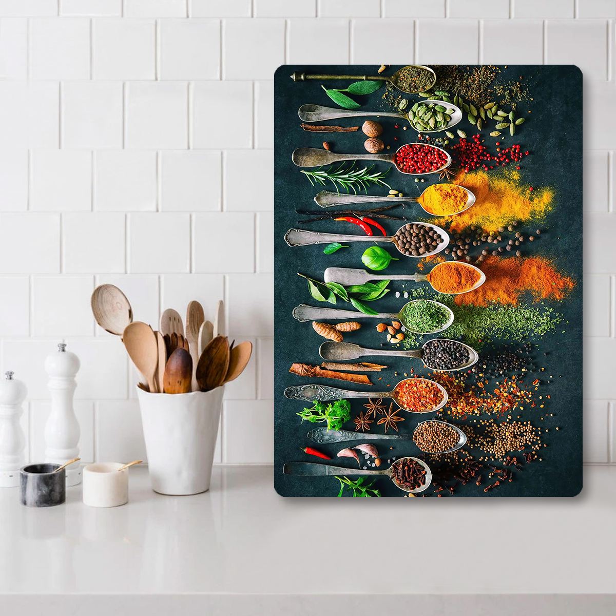 Tábua de corte em vidro temperado – 30 x 40 cm – multicolorido