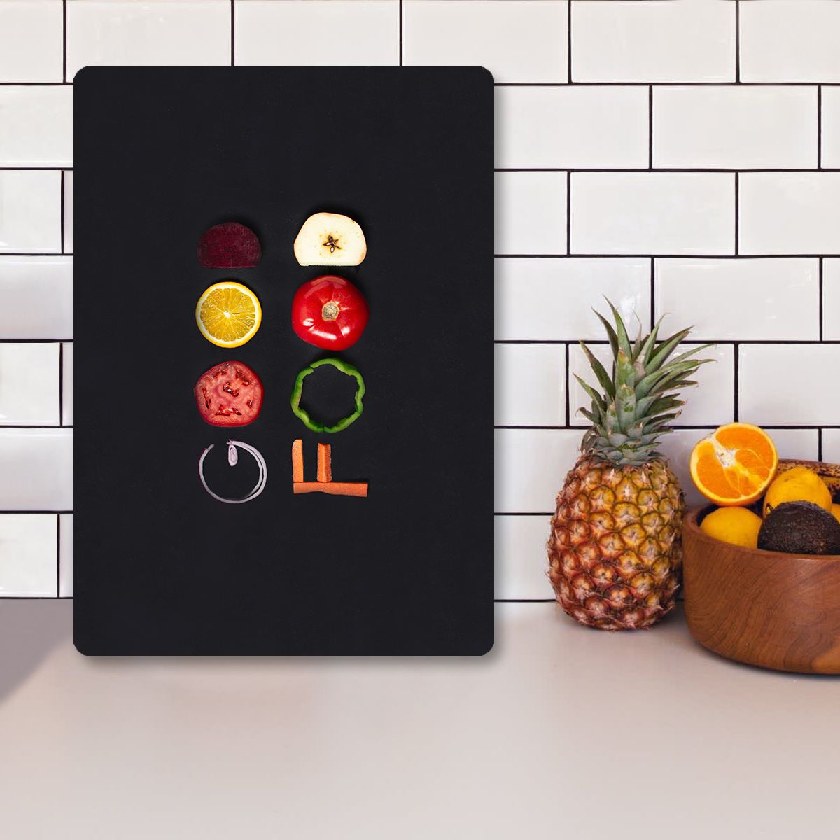 Tábua de Corte – 20 x 30 cm – Multicolorido – Vidro Temperado