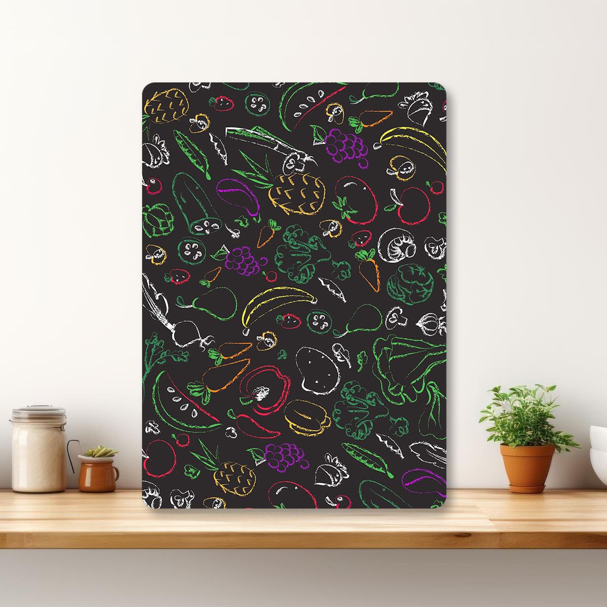 Tábua de corte – 20 x 30 cm – Multicolorida – Vidro Temperado