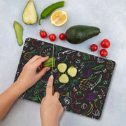 Tábua de corte – 30 x 40 cm – Multicolorido – Vidro Temperado