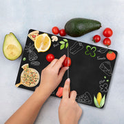 Tábua de Corte – 20 x 30 cm – Multicolorido – Vidro Temprado
