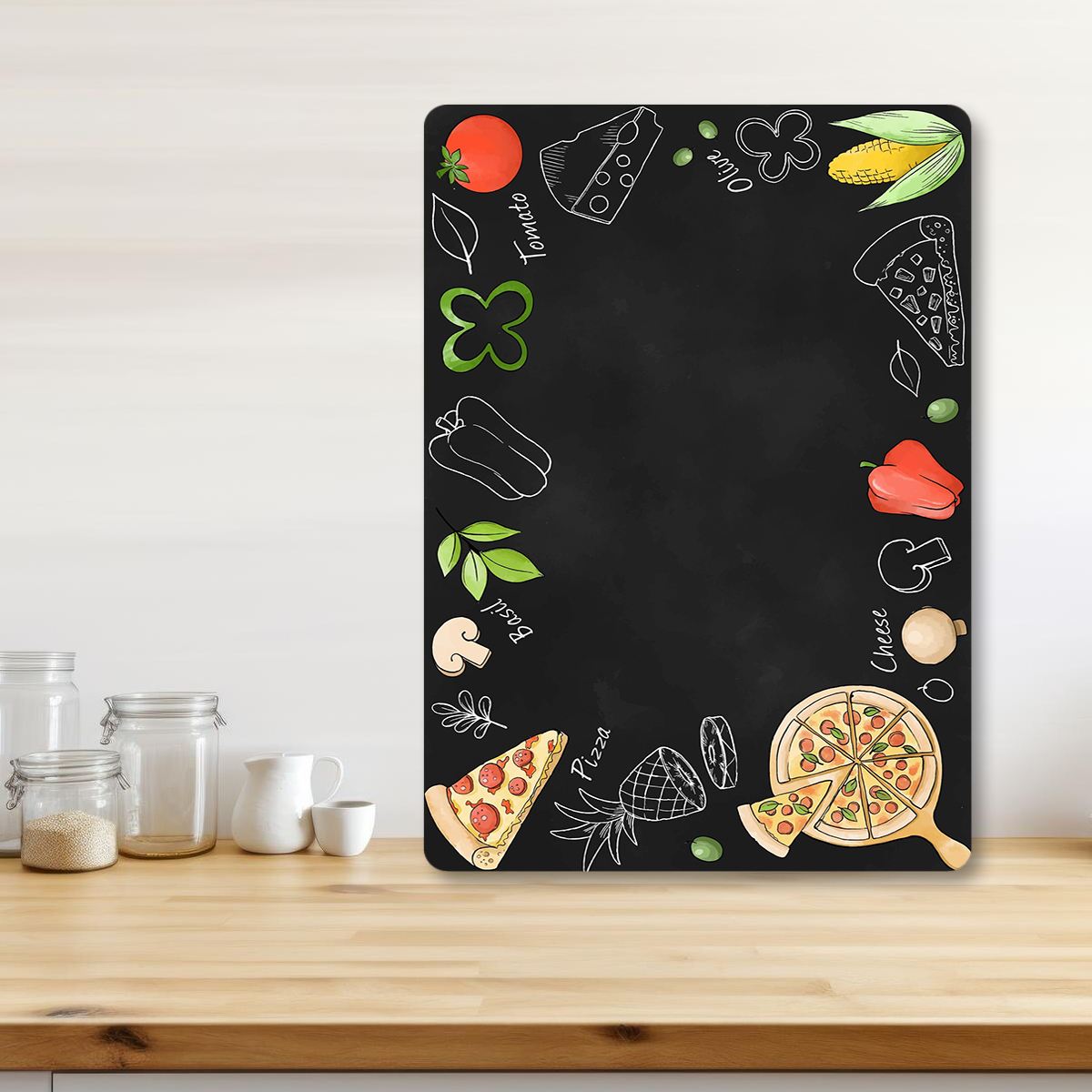 Tábua de Corte – 20 x 30 cm – Multicolorido – Vidro Temprado