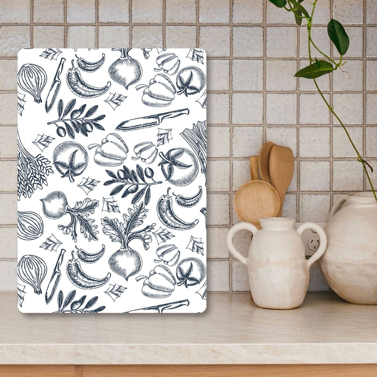 Tábua de corte – 20 x 30 cm – Multicolorido – vidro temperado