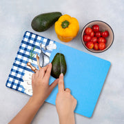 Tábua de corte em vidro temperado – 20 x 30 cm – Multicolorido