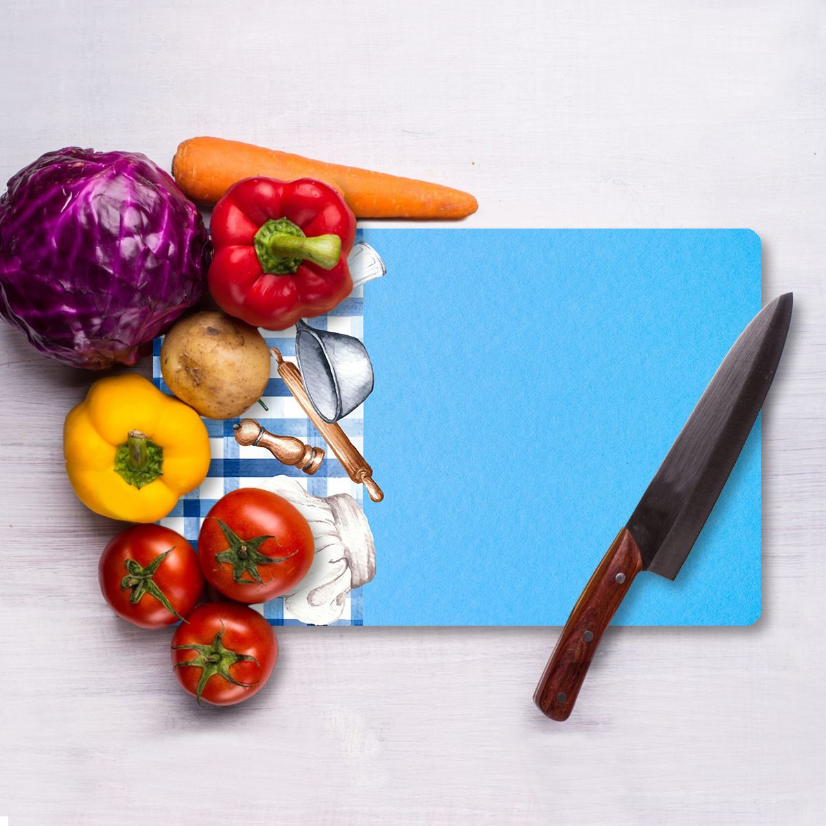 Tábua de corte – 30 x 40 cm – Multicolorido – Vidro temperado