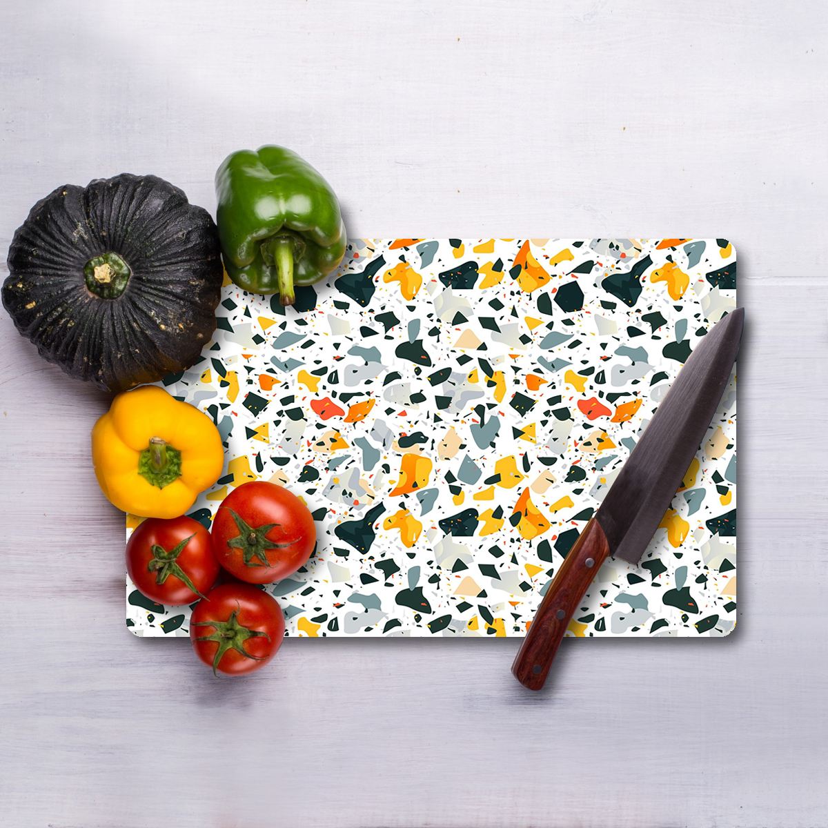 Tábua de corte – 30 x 40 cm – Multicolorido – Vidro Temperado