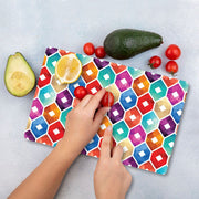 Tábua de corte – 30 x 40 cm – Multicolorido – Vidro temperado