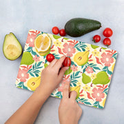 Tábua de Corte – 30 x 40 cm – Multicolorido – Vidro Temperado