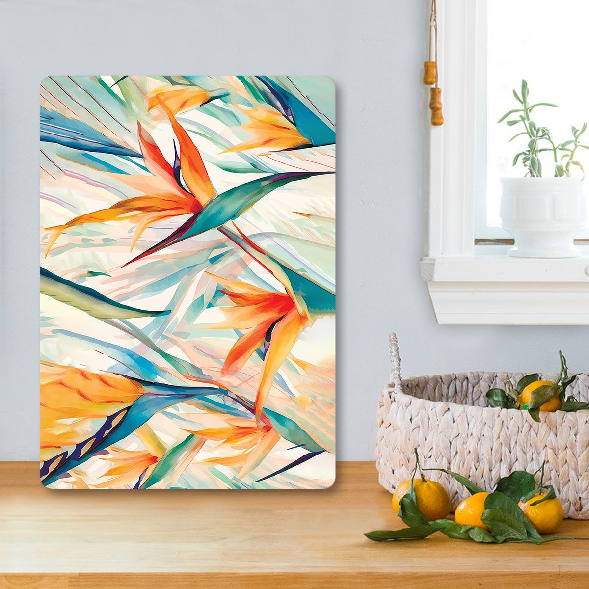 Tábua de corte – 30 x 40 cm – Multicolorido – Vidro Temperado