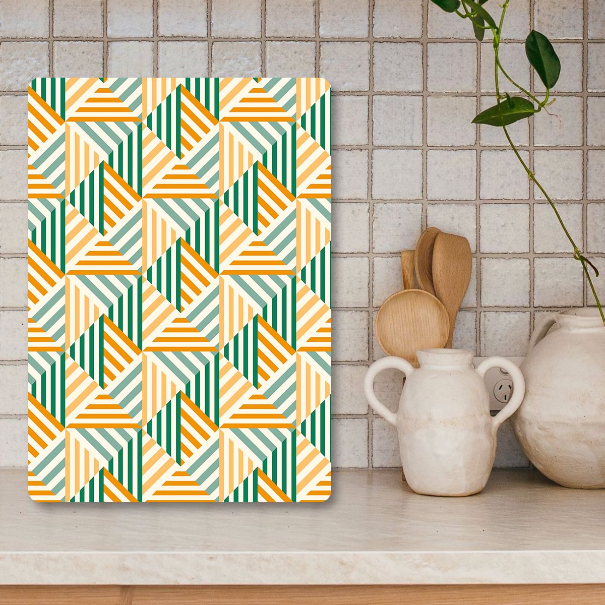 Tábua de Corte – 20 x 30 cm – Multicolorido – Vidro Temperado