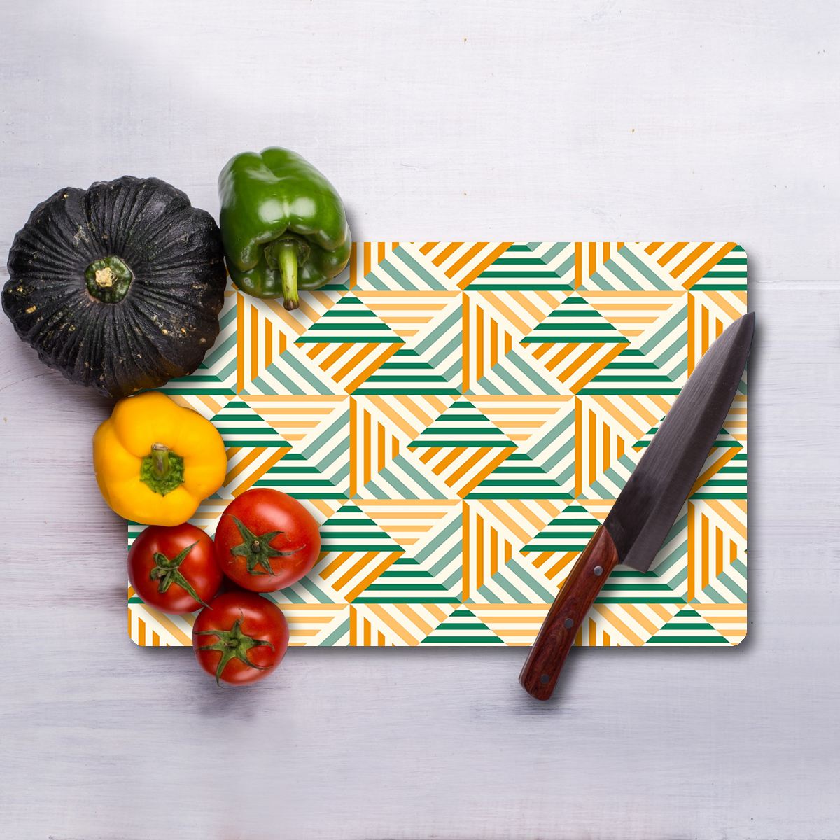 Tábua de corte – 30 x 40 cm – Multicolorido – Vidro temperado