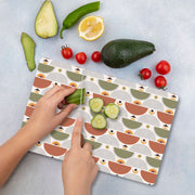 Tábua de Corte – 30 x 40 cm – Multicolorido – Vidro Temperado