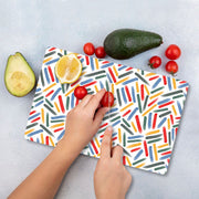 Tábua de Corte – 20 x 30 cm – Multicolorido – Vidro Temperado