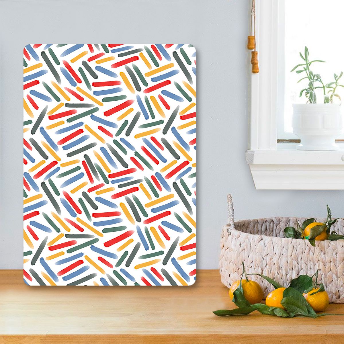 Tábua de corte – 30 x 40 cm – Multicolorido – Vidro Temperado