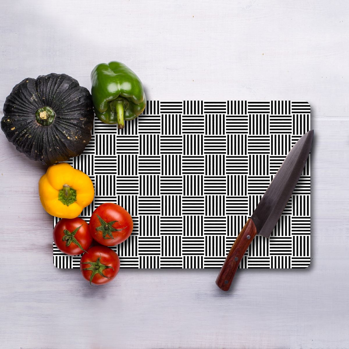 Tábua de corte – 20 x 30 cm – Multicolorido – Vidro Temperado