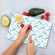 Tábua de corte em vidro temperado – 30 x 40 cm – Multicolorido