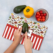 Tábua de Corte – 30 x 40 cm – Multicolorido – Vidro Temperado