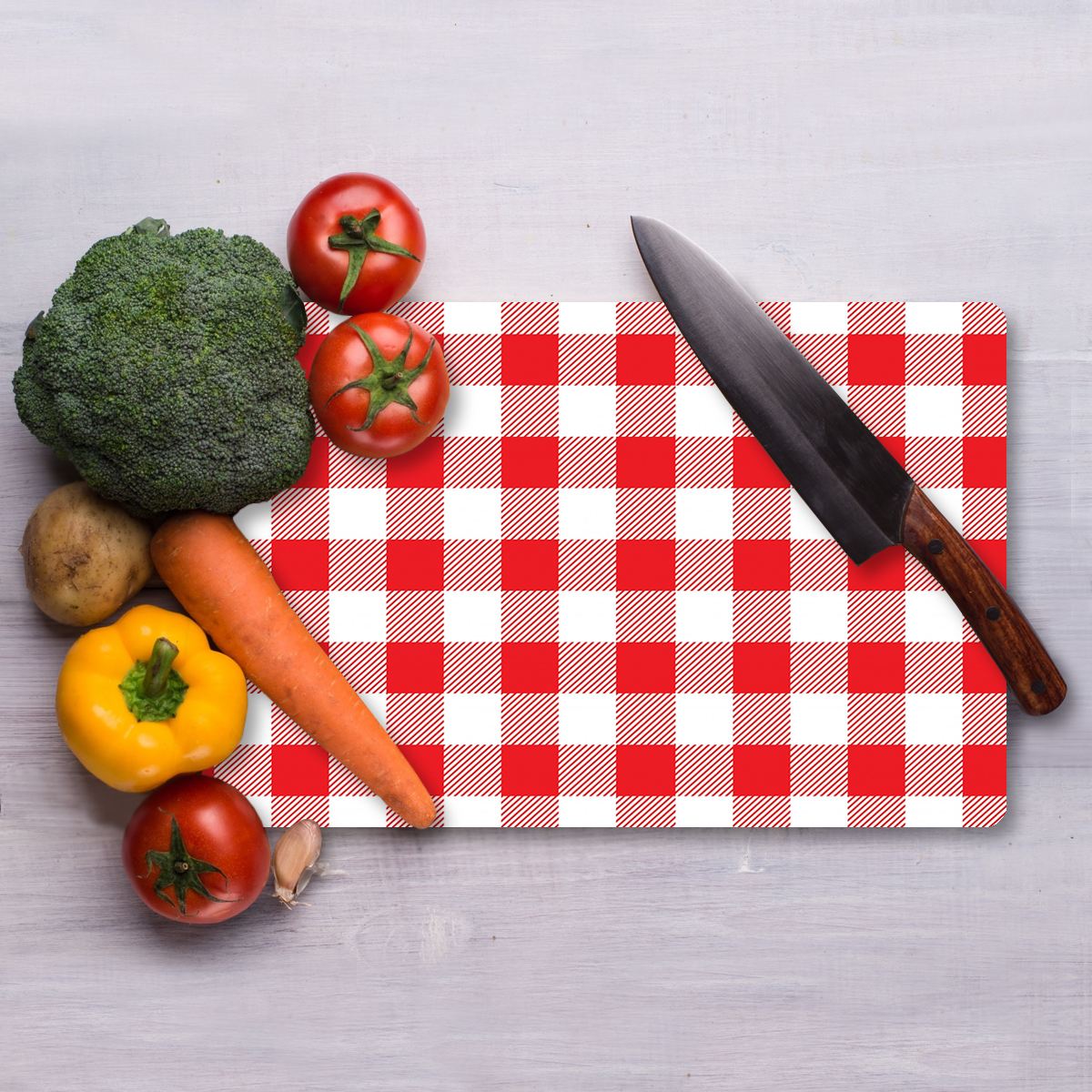 Tábua de corte – 30 x 40 cm – Multicolorido – vidro temperado