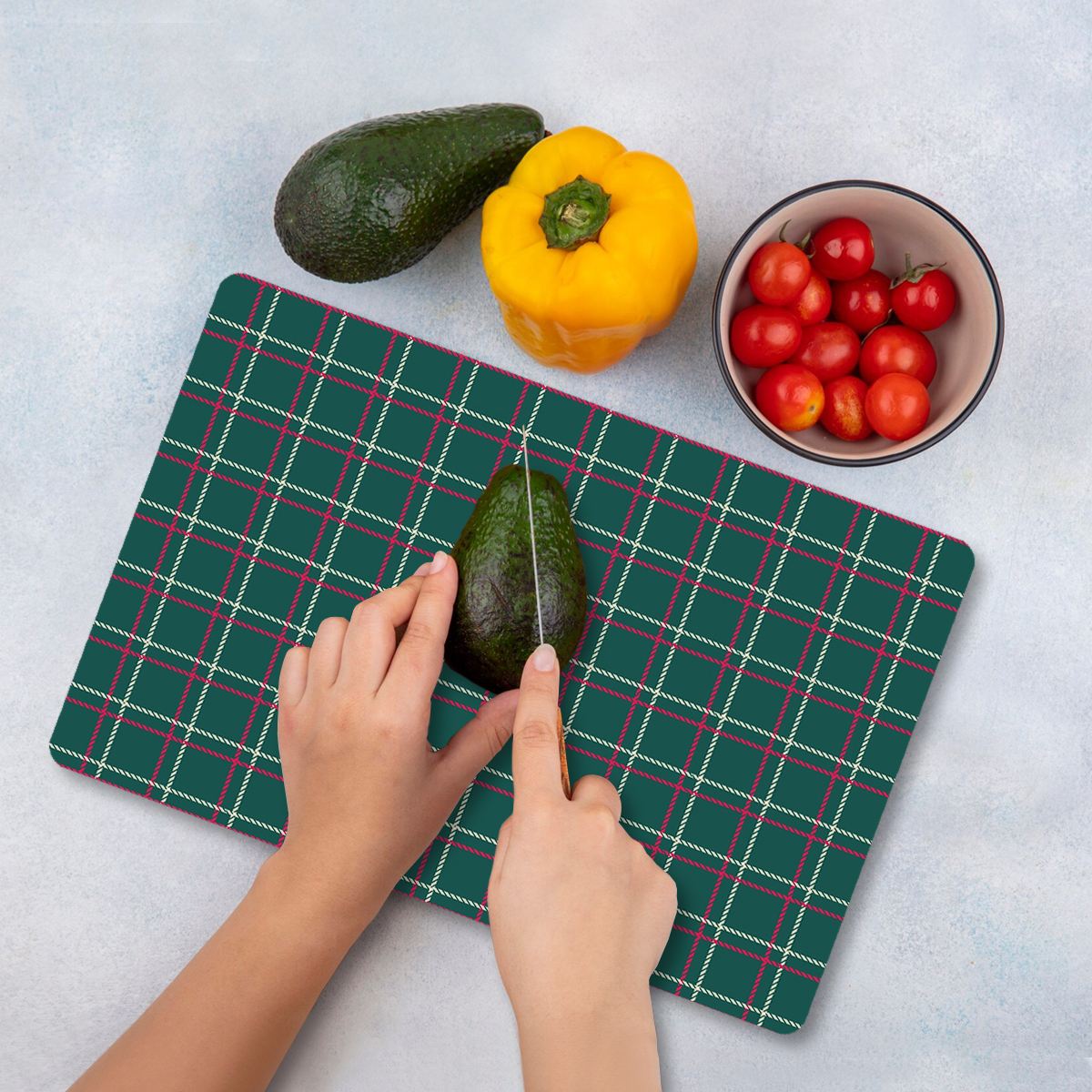 Tábua de Corte em Vidro Temperado – 30 x 40 cm – Multicolorido