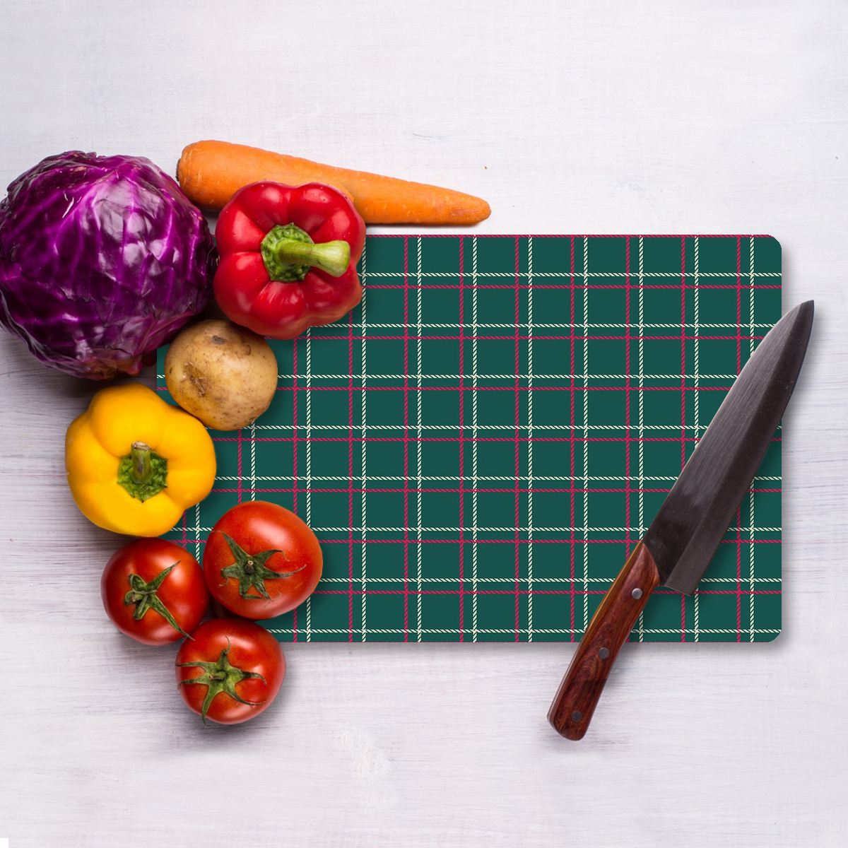 Tábua de Corte em Vidro Temperado – 30 x 40 cm – Multicolorido