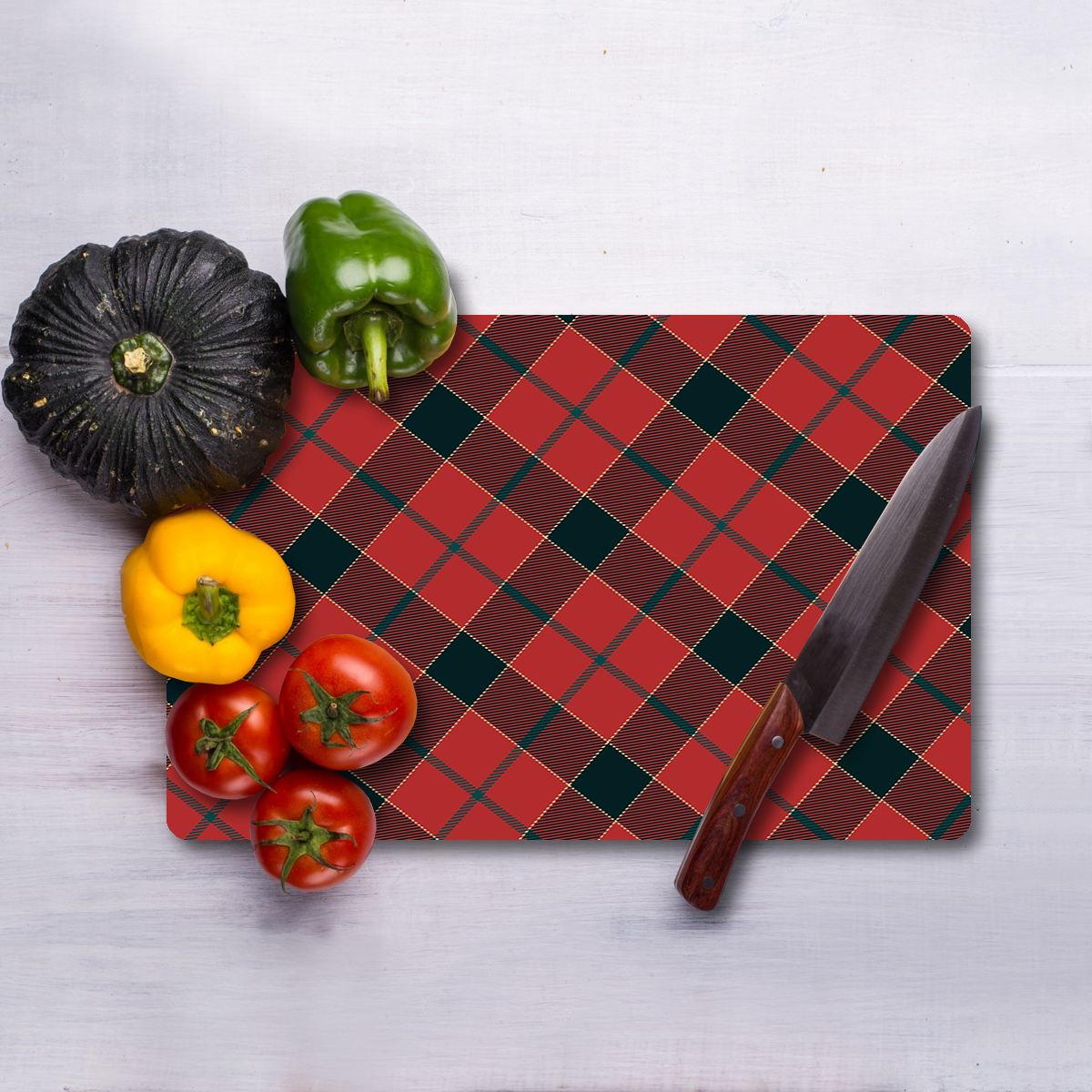 Tábua de corte – 30 x 40 cm – Multicolorido – Vidro temperado