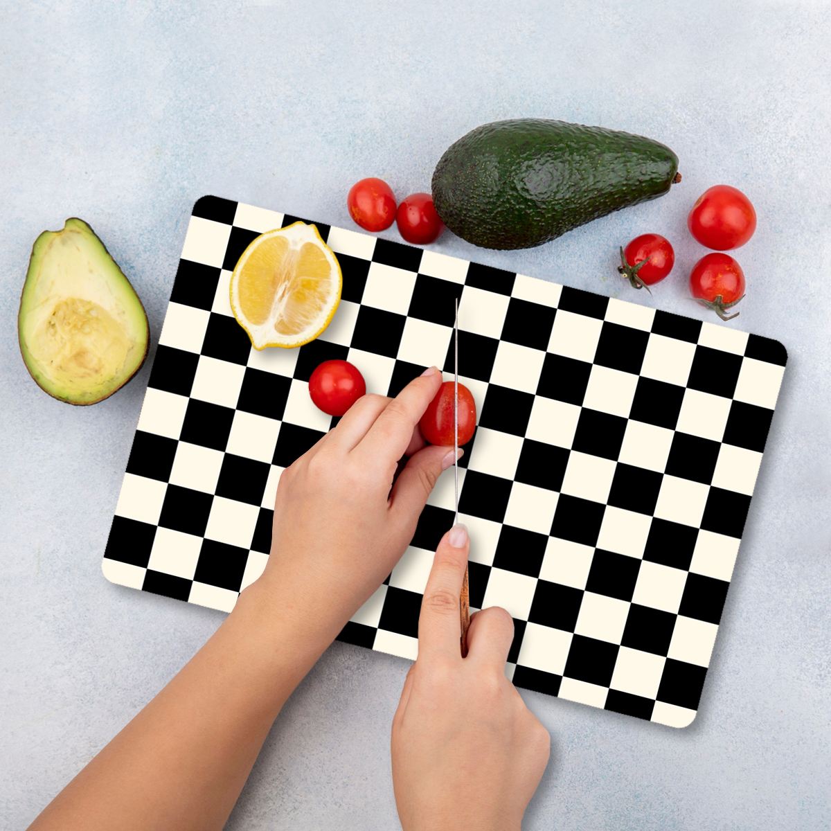 Tábua de Corte – 20 x 30 cm – Multicolorido – Vidro Temperado