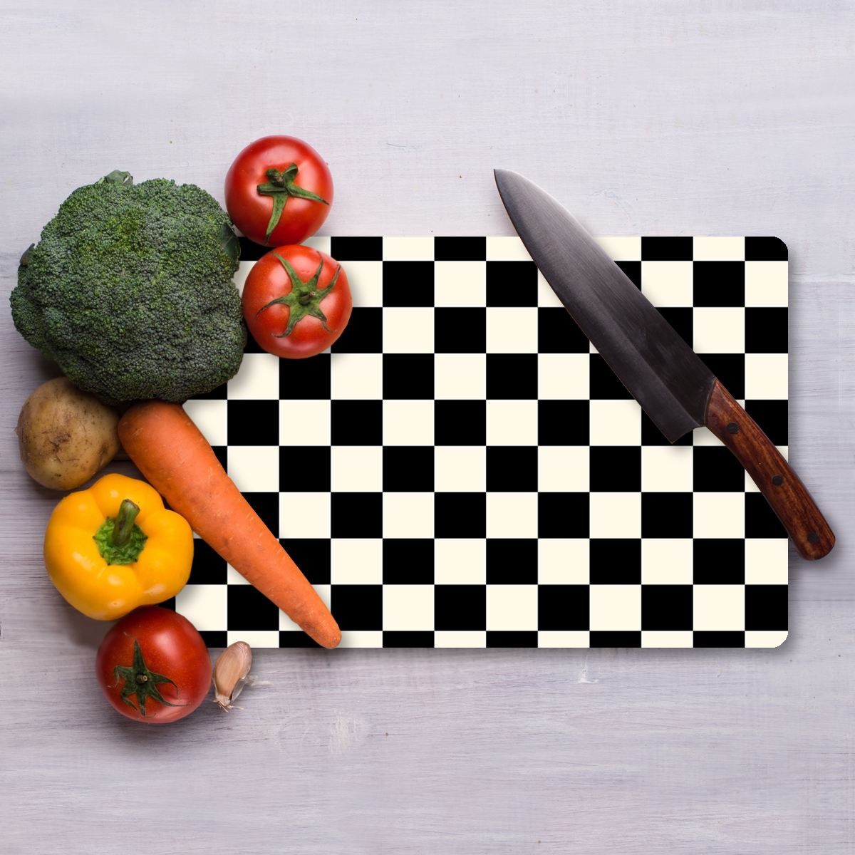 Tábua de corte  – 30 x 40 cm – Multicolorido – vidro temperado