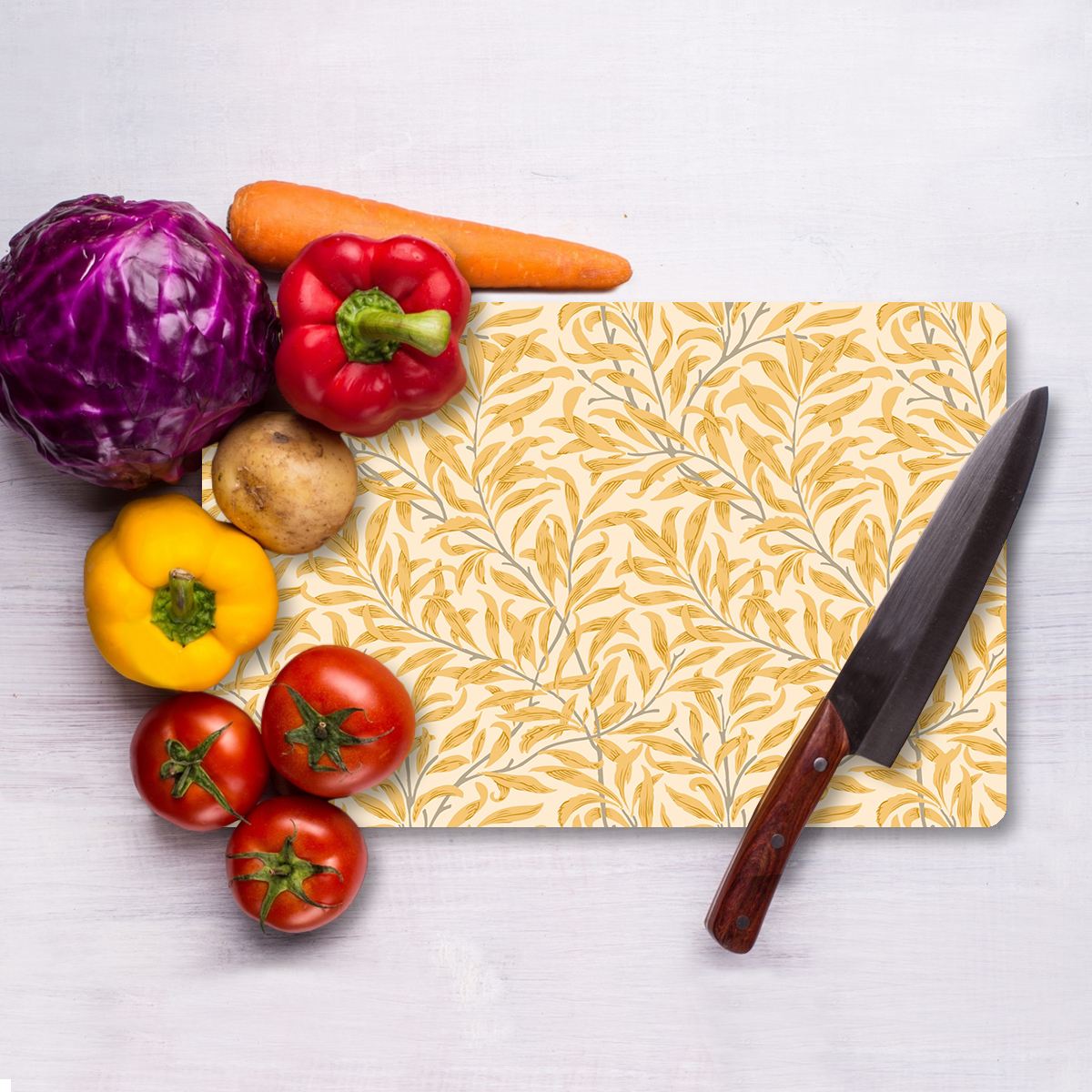 Tábua de Corte – 20 x 30 cm – Multicolorido – Vidro Temperado