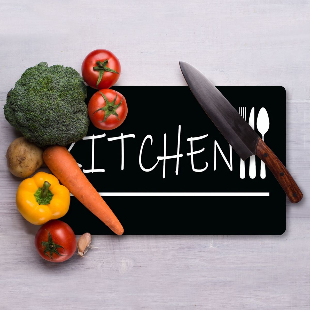 Tábua de Corte – 30 x 40 cm – Multicolorido – Vidro Temperado