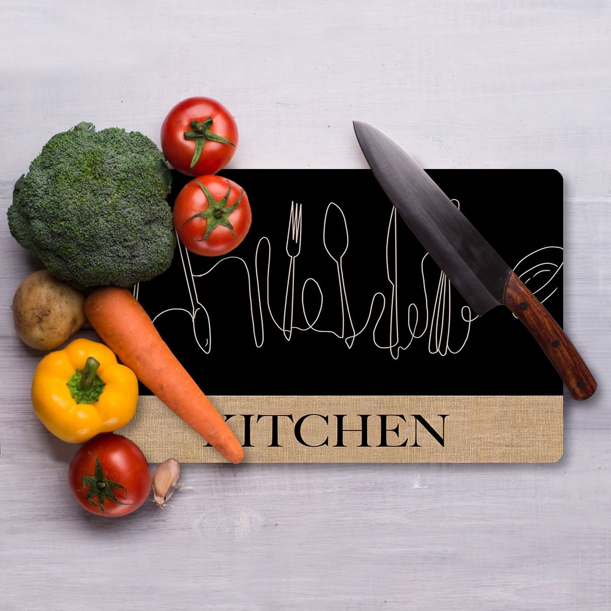 Tábua de corte  – 20 x 30 cm – Multicolorido – vidro temperado