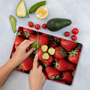 Tábua de corte em vidro temperado – 30 x 40 cm – Multicolorido