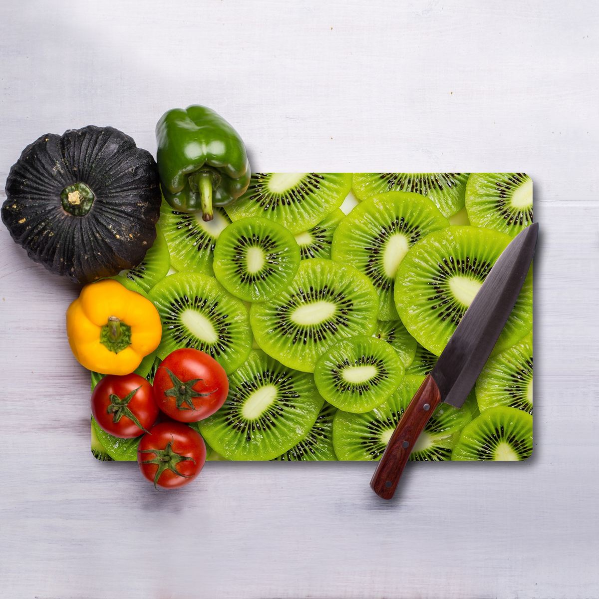 Tábua de Corte – 30 x 40 cm – Multicolorido – Vidro Temperado