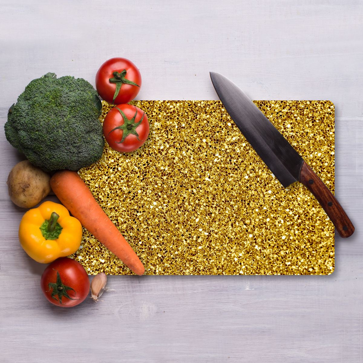 Tábua de Corte – 30 x 40 cm – Multicolorido – Vidro Temperado