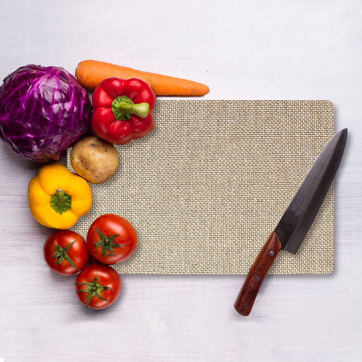 Tábua de corte - 20 x 30 cm - Multicolorido - Vidro Temperado