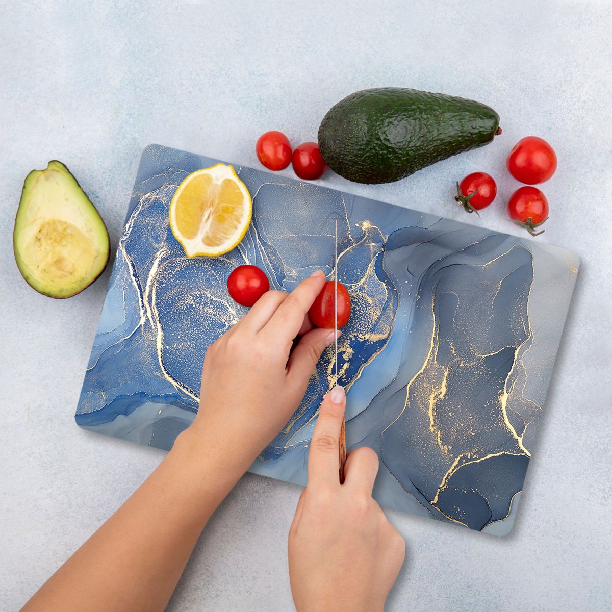 Tábua de Corte – 20 x 30 cm – Multicolorido – Vidro Temperado